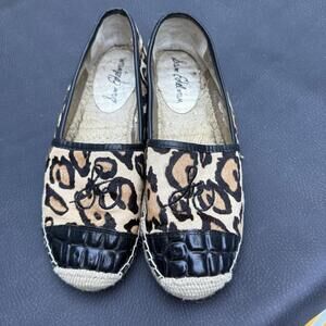 Sam Edelman Woman’s Size 8 Leopard Espadrille Flats